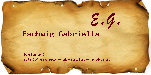 Eschwig Gabriella névjegykártya